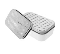 USHOBE Rallador de Queso Multifuncional de Acero Inoxidable Doble Cara con Recipiente Desmontable para Rallado Grueso y Fino en Cocina