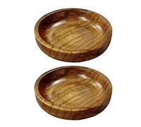 USHOBE Reposa Cucharas de Madera Redondo 2 Piezas para Cocina Práctica y Uso Versátil en Estufa Diseño Rústico Estilo Farmhouse