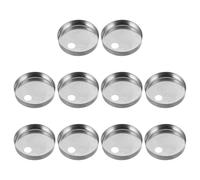 USHOBE Tapa del Perno del Inodoro de Acero Inoxidable Plata, Redonda y Fácil Instalación, 10 Piezas para Ocultar Tornillos en Baño y Hogar Diseño Moderno y Minimalista