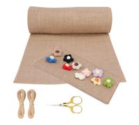 USHOP Camino de Mesa de Tela Arpillera 30CM×10M,Mantel de Yute Natural,Camino de Mesa Antideslizantes,Se Puede Cortar a Cualquier tamaño,para Decoración,Boda,Bautizo,Comunión