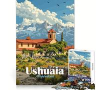 Ushuaia, Argentina Rompecabezas para Adultos de 1000 Piezas Ejercicio cognitivo Relájate fácilmente Sin Bordes ásperos Regalo Ideal para Las Fiestas (38x52cm)
