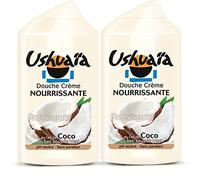 Ushuaïa - Crema de ducha hidratante con leche de coco de las islas de Sotavento, 250 ml, juego de 2 unidades