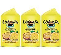 Ushuaïa - Gel de ducha revitalizante con pulpa de Fruta de la pasión de Brasil - 250 ml - juego de 3