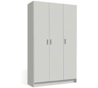 Usinestreet Armario multiusos 3 puertas escobero- blanco