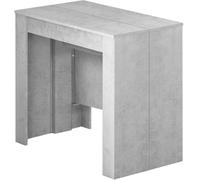 Usinestreet Mesa consola extensible kendra melamina, cemento, 235 x 78 x 90cm