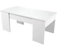 Usinestreet Mesa de centro elevable blanco artik