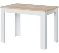 Usinestreet Mesa de comedor cloe melamina, blanco artik, 109 x 78 x 67cm