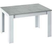 Usinestreet Mesa de comedor extensible cemento y blanco artik