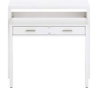 Usinestreet Mesa escritorio extensible con 2 cajones - l100 cm - blanco