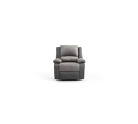 UsineStreet - Sillón Relax de 1 Plaza, Microfibra/Piel sintética, Color Gris
