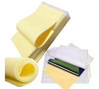 Usiriy Kit de papel de transferencia de piel de tatuaje falso de 3 mm, 4 piezas de piel falsa de silicona gruesa y 15 piezas de papel de calco de tatuaje, plantilla de papel, suministros de tatuaje,