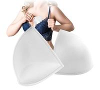 USIT, 2 Piezas de Almohadillas Push up Triangulares para Sujetador de Mujer, Anatómicas, Suaves y Transpirables, Talla 5, Blanco
