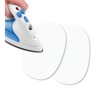 USIT, 2 Piezas Mini Parches de Ante Termoadhesivos, 13x9 cm, Ideales para Reparar Pantalones, Chaquetas y Camisas, Tintes Inalterables, Blanco