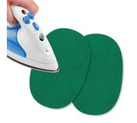 USIT, 2 Piezas Mini Parches de Ante Termoadhesivos, 13x9 cm, Ideales para Reparar Pantalones, Chaquetas y Camisas, Tintes Inalterables, Verde