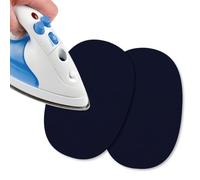 USIT, 2 Piezas Mini Parches de Jersey Termoadhesivos para Ropa, 13x9 cm, Ideales para Reparar Chándales, Camisetas y Pantalones Deportivos, Azul Oscuro