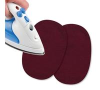 USIT, 2 Piezas Mini Parches de Jersey Termoadhesivos para Ropa, 13x9 cm, Ideales para Reparar Chándales, Camisetas y Pantalones Deportivos, Burdeos