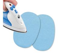 USIT, 2 Piezas Mini Parches de Jersey Termoadhesivos para Ropa, 13x9 cm, Ideales para Reparar Chándales, Camisetas y Pantalones Deportivos, Celestial