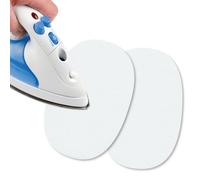 USIT, 2 Piezas Mini Parches de Jersey Termoadhesivos para Ropa, 13x9 cm, Ideales para Reparar Chándales, Camisetas y Pantalones Deportivos, Blanco