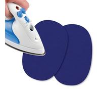 USIT, 2 Piezas Mini Parches de Jersey Termoadhesivos para Ropa, 13x9 cm, Ideales para Reparar Chándales, Camisetas y Pantalones Deportivos, Azul Sport