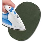 USIT, 2 Piezas Parches de Ante Termoadhesivos, 16x11 cm, Ideal para Reparar Pantalones, Chaquetas y Camisas, Tintes Inalterables, Verde Bosque