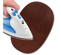 USIT, 2 Piezas Parches de Ante Termoadhesivos, 16x11 cm, Ideal para Reparar Pantalones, Chaquetas y Camisas, Tintes Inalterables, Tabaco Oscuro