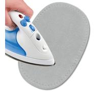 USIT, 2 Piezas Parches de Ante Termoadhesivos, 16x11 cm, Ideal para Reparar Pantalones, Chaquetas y Camisas, Tintes Inalterables, Gris Claro