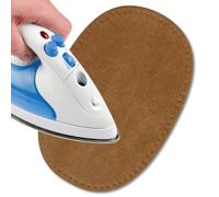 USIT, 2 Piezas Parches de Ante Termoadhesivos, 16x11 cm, Ideal para Reparar Pantalones, Chaquetas y Camisas, Tintes Inalterables, Camello