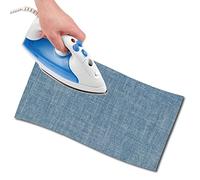 USIT, Tela Parche de Reparación Thermoadesiva de Algodón, 48x11,5 cm, Ligera y Duradera, 1 pieza, Jeans Medio