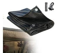 Usknxiu Lona de Malla Transparente Impermeable con Ojales de 15 milésimas de Pulgada, Lona de plástico Transparente Resistente a los Rayos UV, Cubierta de Polietileno de Repuesto para