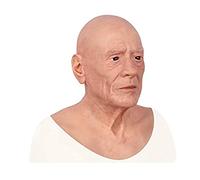 Usknxiu Máscara Facial Completa de Silicona Realista Hombre Mayor, Diseño Antienvejecimiento Ultrafino y Transpirable para Disfraces Cosplay, Accesorio Festivo Cómodo y Duradero