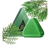 Usman Grass Green Shampoo Bar | 120G Jabón champú Triangle Nature Triangle | Control aceite Barras champús sólidos arroz glutinoso | Jabones champús antidandruff F-luffys para mujeres y hombres