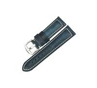UsmAsk Accesorios for Reloj, Correa de Cuero roja a la Moda for Reloj Inteligente Panerai Seiko Tissot, Pulsera Vintage (Color : Blue S, Size : 22mm)