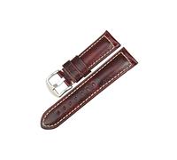 UsmAsk Accesorios for Reloj, Correa de Cuero roja a la Moda for Reloj Inteligente Panerai Seiko Tissot, Pulsera Vintage (Color : Red S, Size : 20mm)