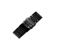 UsmAsk Ajuste for correa DIESEL Metal Acero inoxidable Hombres Correa de reloj DZ7395 4476 4496 Cadena de reloj de esfera grande mate 22 m 24 mm 26 mm 28 mm 30 mm Bandas(D Black,22mm)
