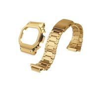 UsmAsk Ajuste for DW5600-5610 /GMWB5000 Kit de modificación Caja de metal Correa apta for GWM 56100/DW 5035 Reemplazo de reloj de pulsera de acero inoxidable(Gold Case Strap,NO INSCRIPTION_GMW-B5000)