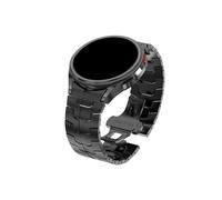 UsmAsk Correa de acero inoxidable apta for Samsung Galaxy Watch 6 4 5 Pro 40 44mm Classic 42 46mm 43 47mm pulsera con extremo curvado sin espacios(Black,Galaxy 6classic 47mm)