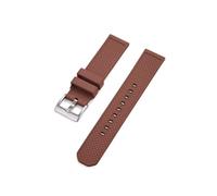 UsmAsk Correa de caucho fluorado de 18 mm, 20 mm y 22 mm adecuada for correas de buceo de liberación rápida de cada marca de reloj(Brown silver,20mm)