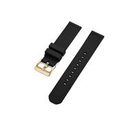 UsmAsk Correa de caucho fluorado de 18 mm, 20 mm y 22 mm adecuada for correas de buceo de liberación rápida de cada marca de reloj(Black gold,18mm)