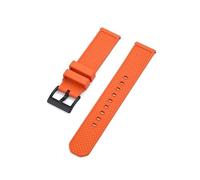 UsmAsk Correa de caucho fluorado de 18 mm, 20 mm y 22 mm adecuada for correas de buceo de liberación rápida de cada marca de reloj(Orange black,22mm)