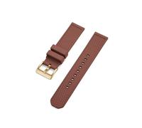 UsmAsk Correa de caucho fluorado de 18 mm, 20 mm y 22 mm adecuada for correas de buceo de liberación rápida de cada marca de reloj(Brown gold,18mm)