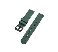 UsmAsk Correa de caucho fluorado de 18 mm, 20 mm y 22 mm adecuada for correas de buceo de liberación rápida de cada marca de reloj(Green black,22mm)