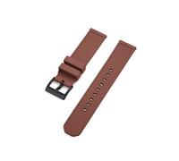 UsmAsk Correa de caucho fluorado de 18 mm, 20 mm y 22 mm adecuada for correas de buceo de liberación rápida de cada marca de reloj(Brown black,22mm)