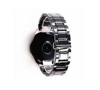 UsmAsk Correa de cerámica de Acero de 20mm y 22mm Compatible con Samsung Galaxy Watch4, 5, 40mm, 45 y 44mm Pro, Compatible con Amazfit GTS (Color : Black and Black, Size : 22mm)