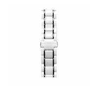 UsmAsk Correa de cerámica de Acero de 20mm y 22mm Compatible con Samsung Galaxy Watch4, 5, 40mm, 45 y 44mm Pro, Compatible con Amazfit GTS (Color : White and Black, Size : 22mm)