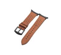 UsmAsk Correa de cuero apta for Samsung Galaxy Watch 7 Ultra de 47 mm, pulsera deportiva for mujer y hombre, correa de bucle apta for Samsung Watch 7 de 47 mm(Brown-Black)