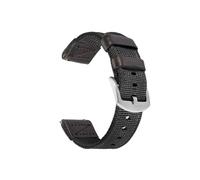 UsmAsk Correa de cuero de nailon for hombre con hebilla deportiva negra de 18 mm, 20 mm y 22 mm (Color : Black black, Size : 18mm)