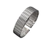 UsmAsk Correa de malla con hebilla de acero inoxidable for reloj, pulsera de acero ultrafina, cadena ancha de tamaño pequeño, 12mm, 14mm, 16mm, 18mm y 20mm(Silver,21mm)