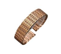 UsmAsk Correa de malla con hebilla de acero inoxidable for reloj, pulsera de acero ultrafina, cadena ancha de tamaño pequeño, 12mm, 14mm, 16mm, 18mm y 20mm(Rose gold,18mm)