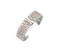 UsmAsk Correa de Metal de acero inoxidable apta for HUAWEI WATCH GT 3 46mm GT3 / GT Runner/GT 2 GT2 Pro pulsera de reloj Honor Magic Watch (Color : Silver-rose gold, Size : Huawei GT 3 46mm)