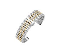 UsmAsk Correa de Metal de acero inoxidable apta for HUAWEI WATCH GT 3 46mm GT3 / GT Runner/GT 2 GT2 Pro pulsera de reloj Honor Magic Watch (Color : Silver-gold, Size : Huawei GT 2e)
